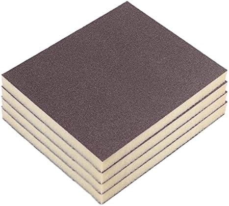 Utoolmart Sanding Sponge Sanding Blocks, 150 Grit Wet Dry Sandpaper Sponge, Washable and Reusable Sand Sponge Kit, for Kitchen Cookware Cleaning and Rust Removal of Rusted Metal, Grey, 8 Pcs