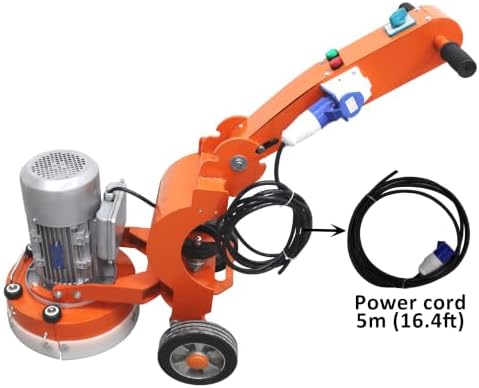 TECHTONGDA 3-Head Electric Concrete Floor Grinder & Polisher 12.9" Grinding Width 0-0.12" Grinding Depth for Home Renovation Remodeling Garages Factories Epoxy Floor 220V Single-phase