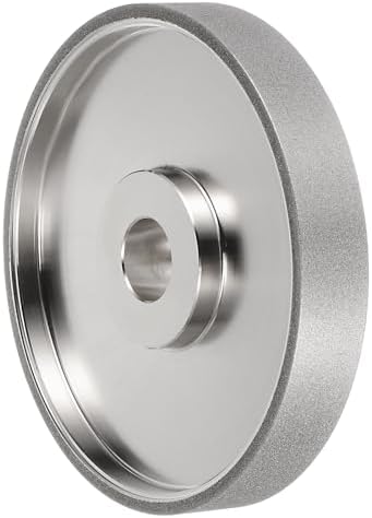 HARFINGTON Diamond Lapidary Wheel 6 Inch x 1 Inch Arbor Hole 240 Grit Grinding Wheels for Stone, Marble, Glass, Ceramics, Crystal, Carbide, Steel