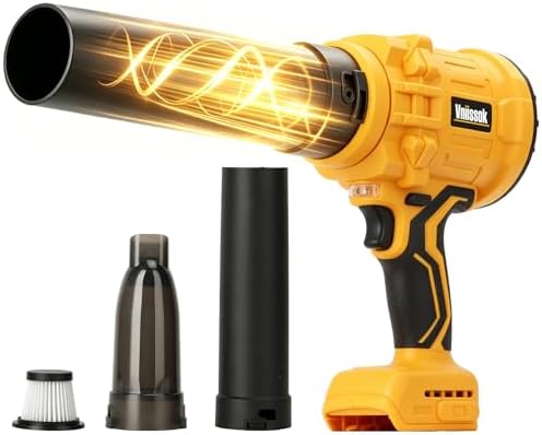 Handheld Leaf Blower Cordless for DeWALT 20V Battery, 2-in-1 Portable Blower & Vacuum Cleaner, Lightweight for Patio, Garden, Leaves, Dust, Car Clean, Garage, Snow Cleaning (Leaf Blower & Vacuum)