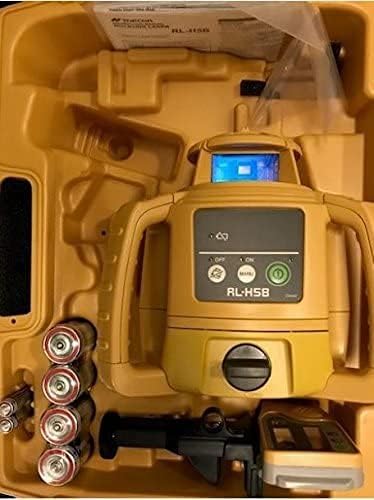 Topcon RL-H5B Self Leveling Horizontal Rotary Laser with Field Book, LS-80 Receiver, Detector Holder & Case, IP66 Rating for Drop, Dust, and Water Resistance, 1300ft (400m) Construction Laser Level