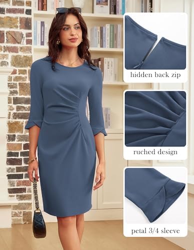 GRACE KARIN Work Dresses for Women 3/4 Sleeve Sheath Business Dress