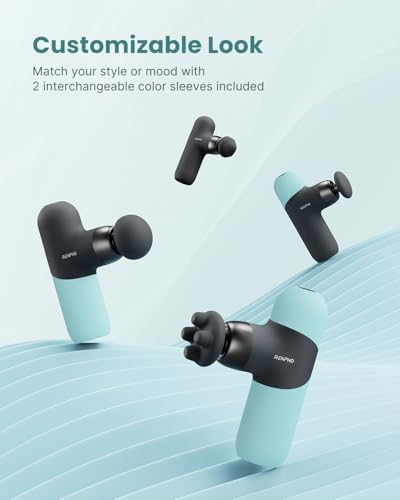 RENPHO Mini Thermal Massage Gun with Heat, Color Silicone Casing, 4 Speeds