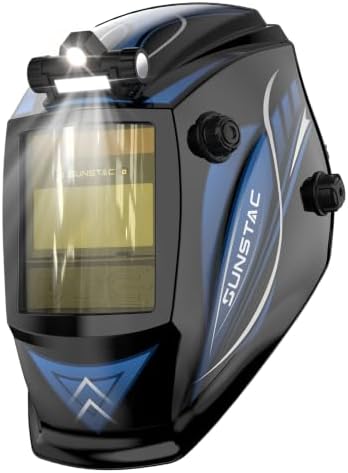 Sunstac Auto-Darkening Welding Helmet, Shade 4/9-13 with Light