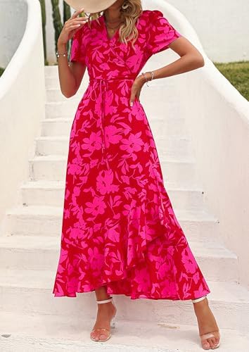 PRETTYGARDEN Women's Boho Floral Summer Maxi Dresses