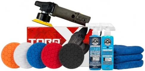 Chemical Guys, TORQX Random Orbital Polisher Kit, Pads & Polishes, 12-Piece