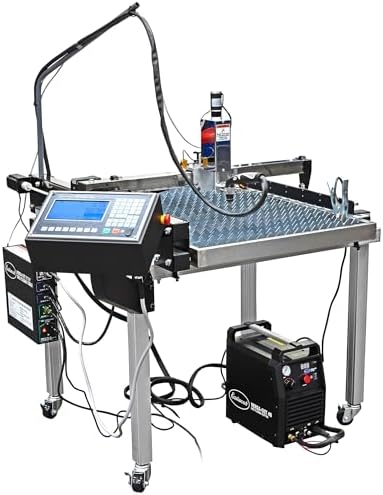 Eastwood Versa-Cut 2'X2' CNC Plasma Table With CNC Cut 40A Plasma Cutter Machine with Cutting Torch | All-in-One Professional Dual Voltage Metal Precision Cutting and Sheet Fabrication Equipment Set