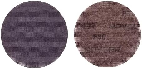 Spyder 10-Pack 80 Grit Sanding Discs, Ceramic Net, 5-Inch Hook and Loop, for Random Orbital Sander (500059)