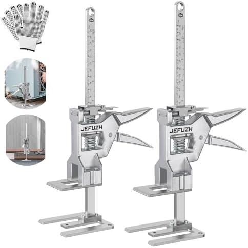 Labor Saving Arm Jack 2 Pack, 440 lb Load-Bearing Height Adjustable Lifting Device, Hand Furniture Lifter Tool for Door Furniture Jacks Installation, Wall Tile Adjustment, Heavy Object Raising