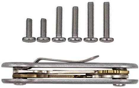 Stonewashed Aluminum KeyBar | Everyday Carry Compact Key Holder Multi-Tool and Keychain Organizer with Pocket Clip (Holds up to 12 Key) Made in the USA