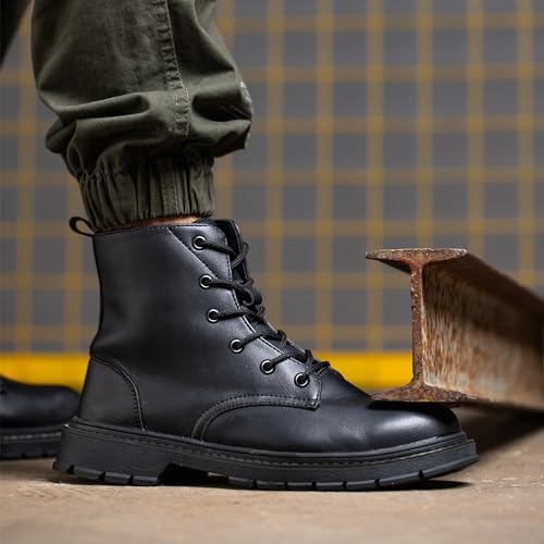 OWIF Waterproof Steel Toe Boots for Women Men, 6" Comfortable Composite Toe Work Boots Safety Construction Shoes