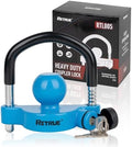RETRUE Universal Trailer Coupler Hitch Lock, Waterproof Cover & Cap, Blue