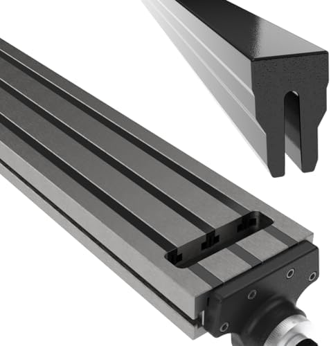 67-150 - 5/8" T-Slot Cover (Black), High‑Temp Silicone Rubber Extrusion 150", Coolant Resistant, Fits Manual and CNC Milling Machine Tables, Easy Cut‑to‑Length Installation