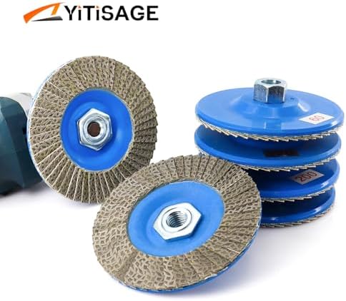 4.5" Diamond Flap Disc,Plastic Back Grinding Wheel for Marble,Ceramics,Sander Tile,Stone,Glass,Concrete(4pcs)
