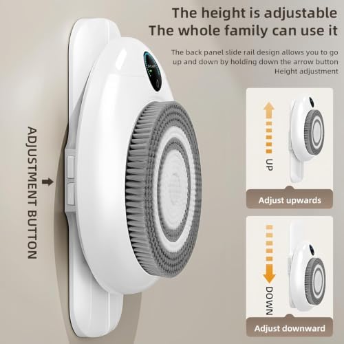 Smart Wall Mounted Electric Body Scrubber Back Spin Brush 7'