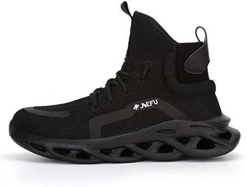 XUNRUO Work Safety Boots for Men and Women Steel Toe Lightweight Breathable Pull on Construction Boots