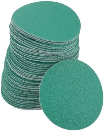 Car Sanding Discs 2inch 120 Grit Abrasion Resistance | Round Hook and Loop Sandpaper Green 50 Pcs