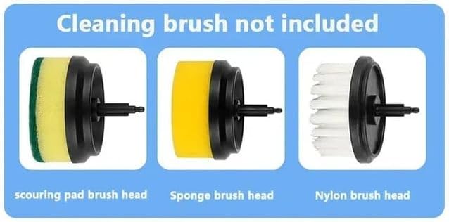 ScrubNinja Electric Spin Scrubber,Cordless Household Cleaning Brush with 4 Replaceable Heads (Six Brush Head Single Accessories)