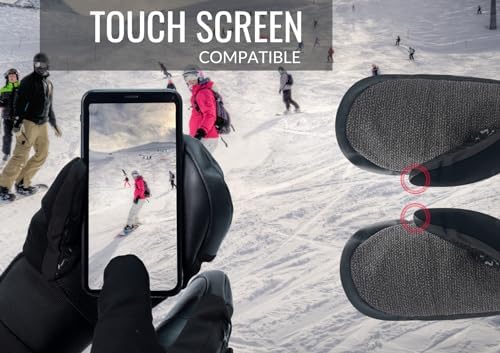 devembr Advanced Snowboarding Mittens with Wrist Guards & Removable Liners