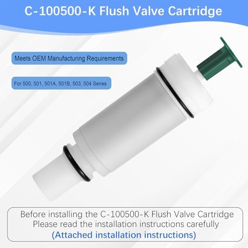 2Pack C-100500-K Flush Valve Cartridge Assembly, for 500, 501, 501A, 501B, 503, 504 Series, 503/504 Cartridge Compatible with M-101526-F3, M-101526-F4 Assist Tank
