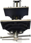 Groz 9" Rapid Action Woodworking Vise, 13-1/2" Jaw Opening, Buttress Thread Screw, Cast Iron Body with TOE-IN Jaws for Workbench Cabinet and Furniture Building (39012)