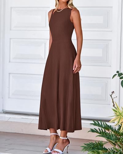 BTFBM Women Midi Bodycon Tank Dress