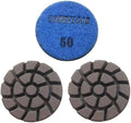Concrete Floor Polishing Pucks Sharp Diamond Copper Bond Grinding Disc, Fit Ride-on Floor Grinder, Walk-Behind Grinder, 3 Inch Hook and Loop Long Using Life Polishing Pads, 50#