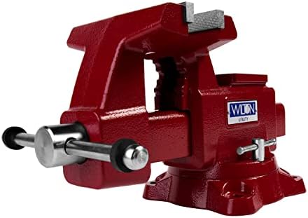 Wilton 676U Utility Bench Vise, 6-1/2” Jaw Width, 6" Jaw Opening (28820) & MAXXHAUL 80356 Hitch Mount Vise Plate/Holder (with Adjustable Height)