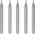 SpeTool 5Pcs Carbide Ball Nose End Mills with TiAlN Coated , 1/32 inch Cutting Diameter , 1/8 inch Shank , Up Cut Spiral Router Bits CNC End Mill Set for Metal Steels Engraving