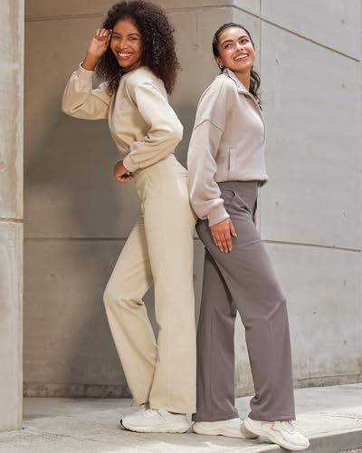 G4Free Yoga Pants for Women Wide Leg Pants with Pockets High Waisted