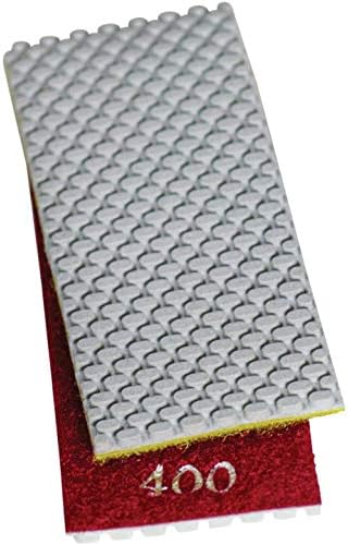 HPW112H Diamond Hand Polishing Pads Flexible for Concrete Glass Marble Stone Polishing, 5 Pads 1 Backing Pad Set