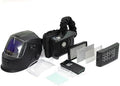 PAPR with Electronic Welding Helmet – True Color Auto Darkening, 5 Arc Sensors, Large Viewing Area, Professional Welding Helmet