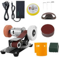 Mini Belt Sander, 15° Electric Spindle Knife Sharpener Bench Grinder Sanding Machine, 7 Adjustable Speed Electric Belt Grinder, Polishing Grinding Machine for Metal Jewelry