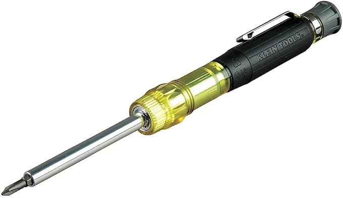 Klein Tools 32305 Multi-bit Ratcheting Screwdriver, 15-in-1 Tool & Klein Tools 32614 Multi-bit Precision Screwdriver Set, 4-in-1 Electronics Pocket Screwdriver, Professional Phillips and Slotted Bits