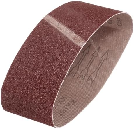 HARFINGTON 4 x 24 Inch Sanding Belts, 80 Grits Aluminum Oxide