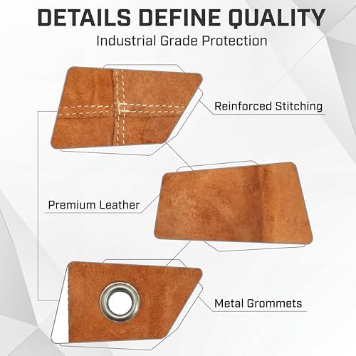 Leather Welding Blanket 3.3x3.3 ft Heat Resistant Spark Shield Brown