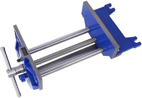 9 Inch Jaw Width Quick Release Woodworking Vise Heavy Duty Clamp Metal Cast Iron Adjustable Tool Sliding Jaw Workholding Device Woodworking Equipment Hand Tool Craft Vise Blue