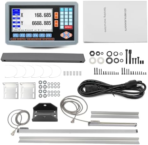 2-Axis Digital RPM Linear Scale Encoder DRO Kit 350mm+700mm