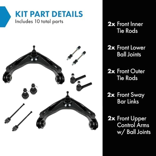 TRQ Front Steering & Suspension Kit Ball Joint Control Arm with Ball Joint