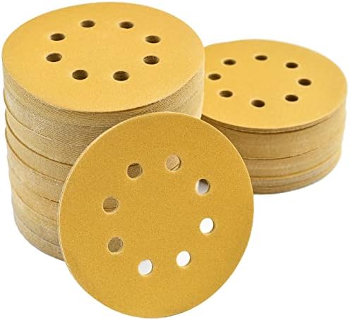 5-Inch 8-Hole Hook and Loop Sanding Discs 180-Grit, 200-Pack