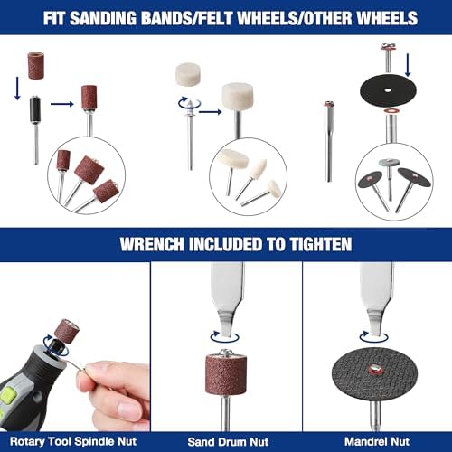 WORKPRO 698-Piece Rotary Tool Accessories Kit, Rotary Tool Bits for Easy Cutting, Grinding, Sanding, Polishing, Cleaning, Drilling, Carving and Engraving