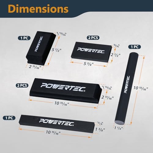 POWERTEC 7-Piece PSA Sanding Block Kit, PE Foam (72560)
