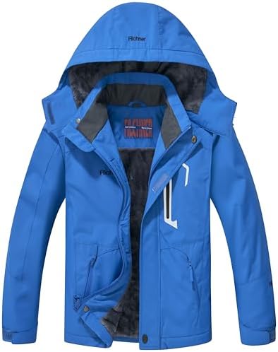 Boys' Waterproof Winter Ski Jacket Removable Hood Snow Coat