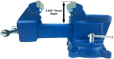 Yost Vises 445 Combination Vise | 4.5 Inch Jaw Width Utility Pipe and Bench Vise |Secure Grip with Swivel Base and Large Pipe Jaw Capacity | Made with Cast Iron and Steel U Channel Bar