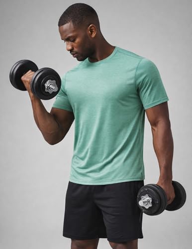 Liberty Imports 5 Pack Men's Active Quick Dry Crew Neck T Shirts