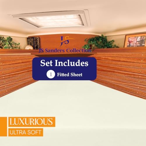 JS Sanders XL V Berth Boat Sheet 1 Pcs 600 TC Egyptian Cotton, Ivory