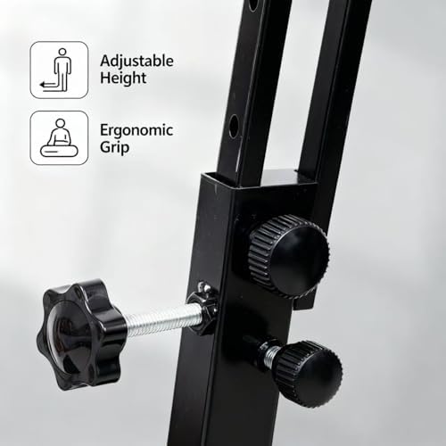 【Local delivery 】 29in Galvanized Blade Heavy-Duty 2-Wheel Snow Pusher Hand Plow for Snow Removal w/Wheels, Adjustable Handle, Blade Angle (Black)