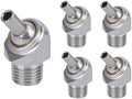 Inclined High-Pressure Cooling Nozzle * 5PC. Installation Thread 1/8" PT 10/30/50mm 304 Material, Suitable for CNC Machine Tools, Lathe Water Spray Jet Cooling.（HTAP-1/8-10)