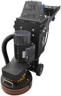 Floor Grinder Ground Polishing Machine Hand-Push Cement Ground Grinder Concrete 20L Dust-free Grinding Machine with 4-head Grinding Chassis, 220V 4KW