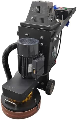 Floor Grinder Ground Polishing Machine Hand-Push Cement Ground Grinder Concrete 20L Dust-free Grinding Machine with 4-head Grinding Chassis, 220V 4KW